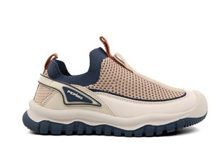 Pepino 2233 Bej Lacivert Çocuk Sneakers