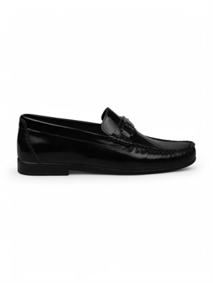 Pierre Cardin 25109 Hakiki Deri Siyah Rugan Erkek Günlük Ayakkabı