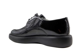 Pierre Cardin 70914 Hakiki Deri Siyah Rugan Erkek Günlük Ayakkabı