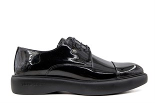 Pierre Cardin 70915 Hakiki Deri Siyah Rugan Erkek Günlük Ayakkabı