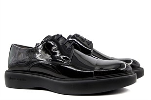 Pierre Cardin 70915 Hakiki Deri Siyah Rugan Erkek Günlük Ayakkabı