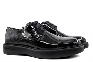 Pierre Cardin 70915 Hakiki Deri Siyah Rugan Erkek Günlük Ayakkabı