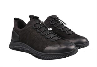 Pierre Cardin 77541 Hakiki Deri Siyah Nubuk Erkek Günlük Ayakkabı