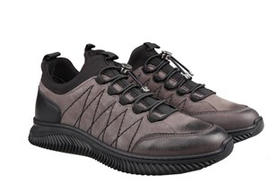 Pierre Cardin 77541 Hakiki Deri Gri nubuk Erkek Günlük Ayakkabı