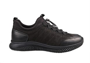 Pierre Cardin 77541 Hakiki Deri Siyah Nubuk Erkek Günlük Ayakkabı