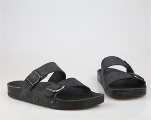 Pierre Cardin Pc-7241 Ortopedik Siyah Nubuk Erkek Terlik