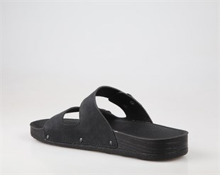 Pierre Cardin Pc-7241 Ortopedik Siyah Nubuk Erkek Terlik