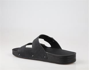 Pierre Cardin Pc-7241 Ortopedik Siyah Nubuk Erkek Terlik