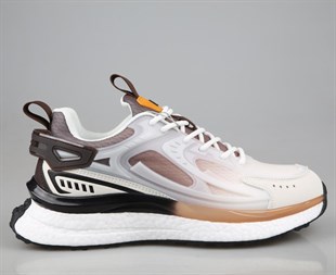 Pierre Cardin PCI-10105 Beyaz kahve Erkek Sneakers