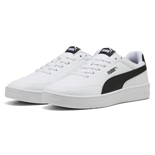 Puma Court Classic Clean 402223 01 Beyaz-Siyah Erkek Sneakers
