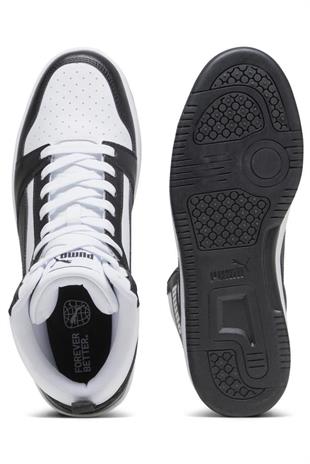 Puma Rebound v6 392326 01 Beyaz-Siyah Unisex Sneakers