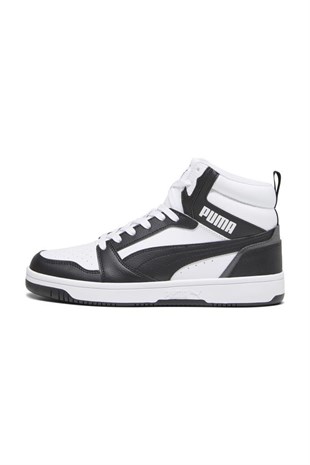 Puma Rebound v6 392326 01 Beyaz-Siyah Unisex Sneakers