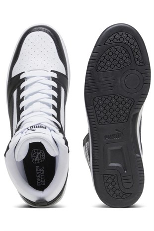 Puma Rebound v6 392326 01 Beyaz-Siyah Unisex Sneakers