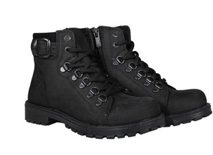 RAKER 8028 Saf Deri (31-35 Arası) Siyah Nubuk Çocuk Bot