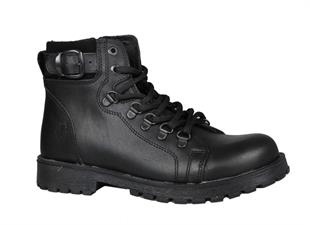 RAKER 8028 Saf Deri (36-39 Arası) Siyah Unisex Bot