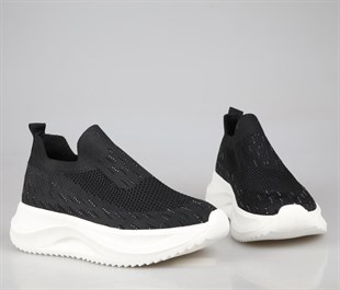 Style Star 707 Siyah-Beyaz Kadın Sneakers
