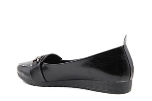 Style Star YS3058 Siyah Rugan Kadın Babet