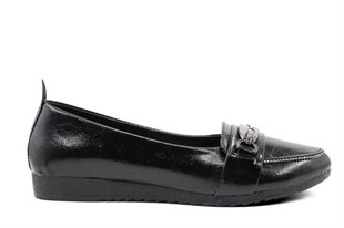 Style Star YS3058 Siyah Rugan Kadın Babet