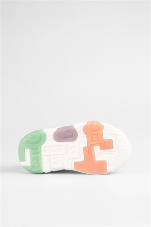 Vicco Number Beyaz Yeşil Çocuk Sneakers