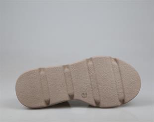 Zeyn 7712 hakiki deri Gri Kadın Sandalet