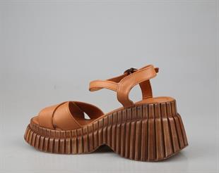 Zeyn 7934 hakiki deri Taba Kadın Sandalet