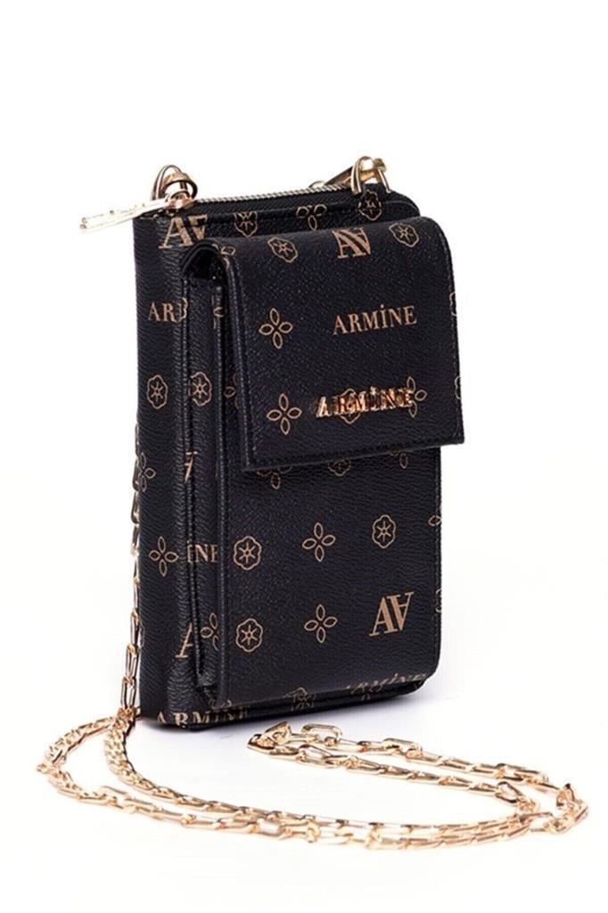 Armine 265 Cüzdan  Siyah Baskılı Kadın Cüzdan
