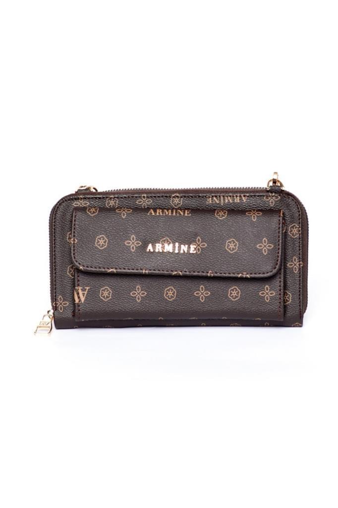 Armine 268  Kahve Baskılı Kadın Çanta