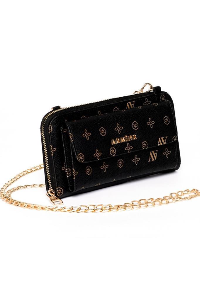 Armine 268  Siyah Baskılı Kadın Çanta