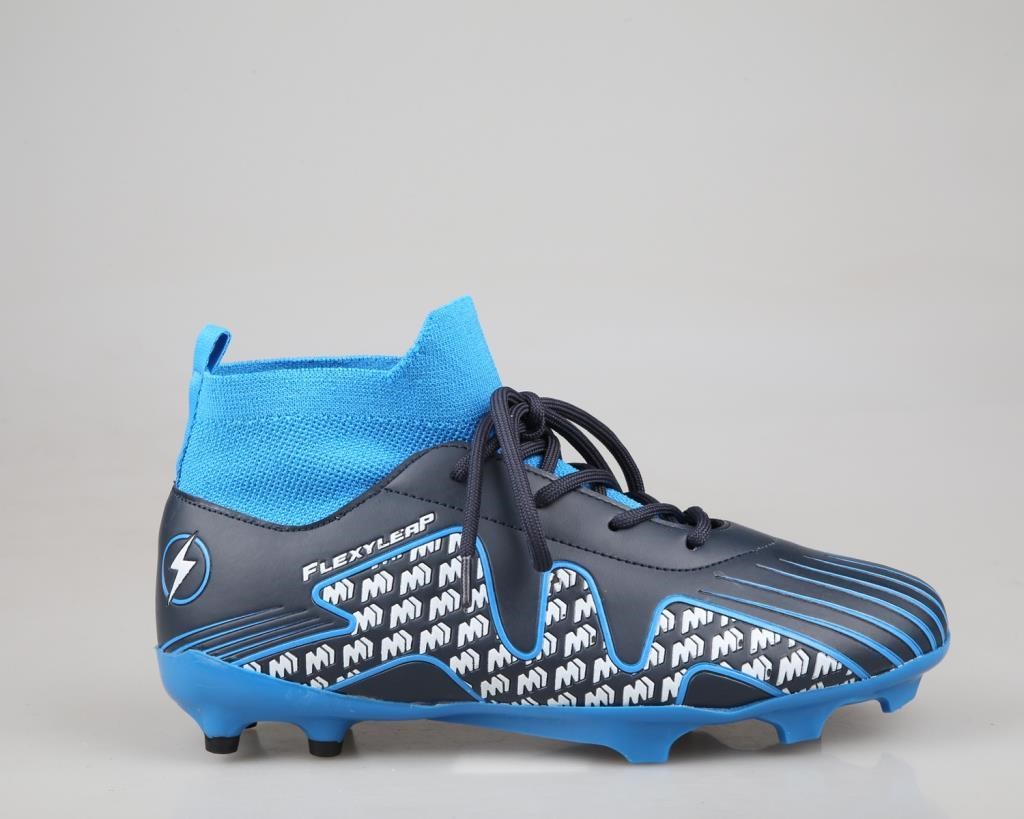 Cool Pele Çoraplı Krampon Saks Mavi Çocuk Halı Saha Ayakkabısı