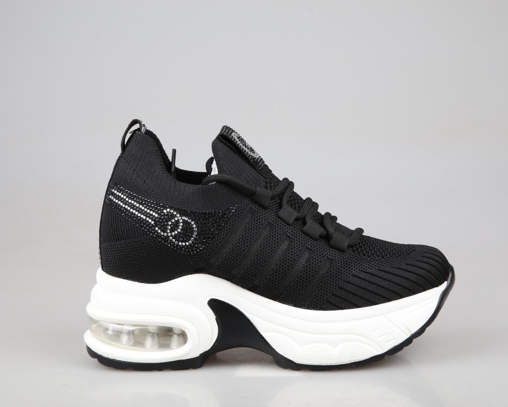 GUJA 25y300-14 Dolgu Topuk Siyah Kadın Sneakers