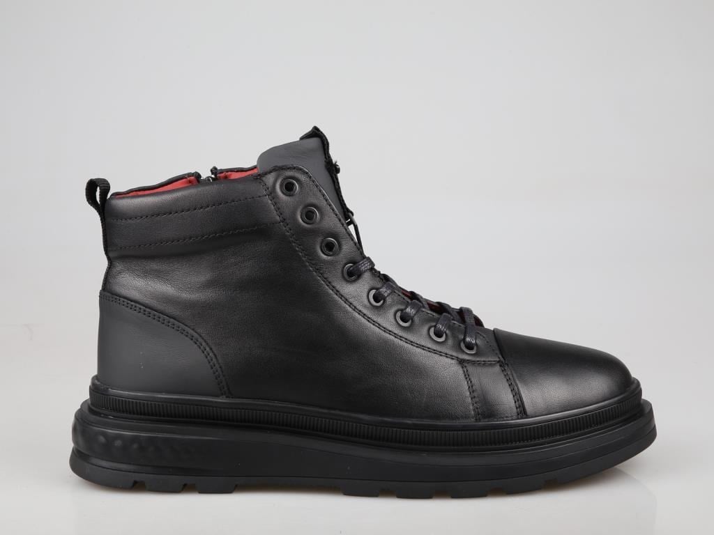 MARCOMEN 18473 Hakiki Deri Siyah Erkek Bot