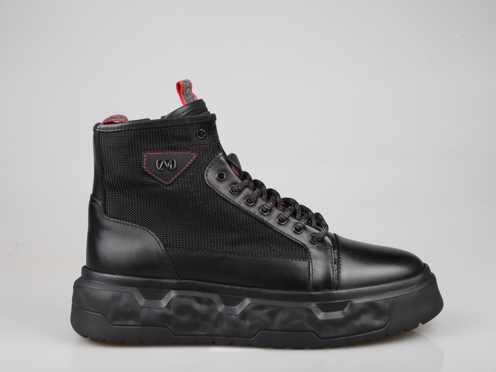 MARCOMEN 20268 Hakiki Deri Siyah Erkek Bot