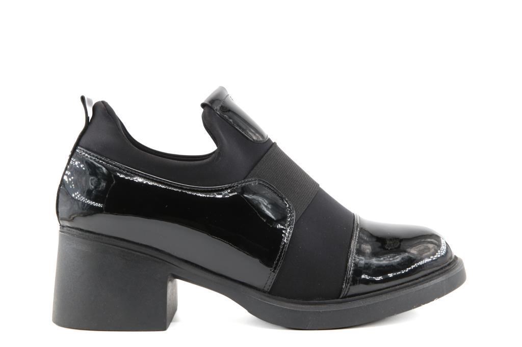 Miss Park Moda 207 k6668 Loafer Siyah Rugan Kadın Günlük Ayakkabı