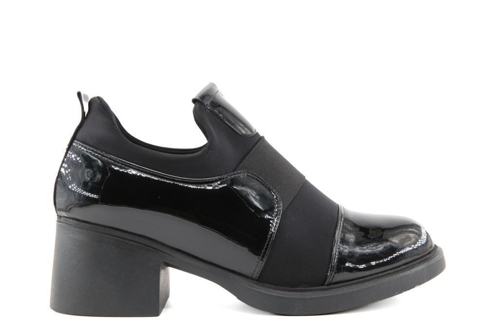 Miss Park Moda 207 k6668 Loafer Siyah Rugan Kadın Günlük Ayakkabı