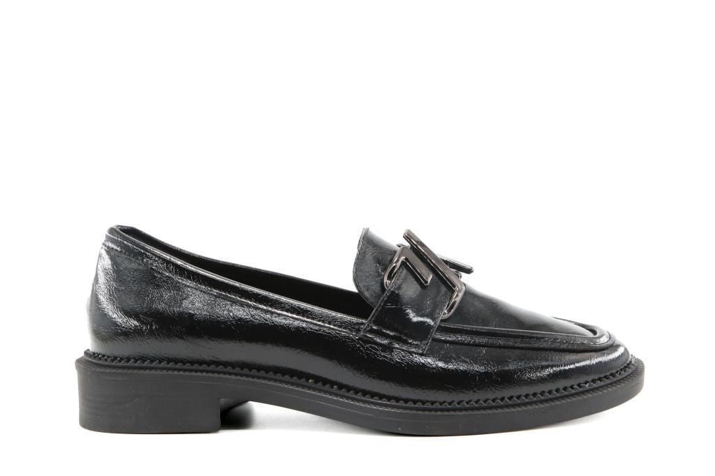 Miss Park Moda 386 k910 Loafer Siyah Rugan Kadın Günlük Ayakkabı