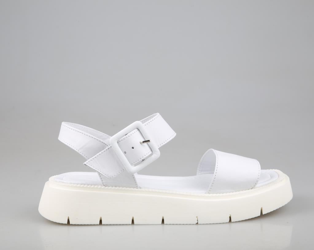 Zeyn 7917 hakiki deri Beyaz Kadın Sandalet