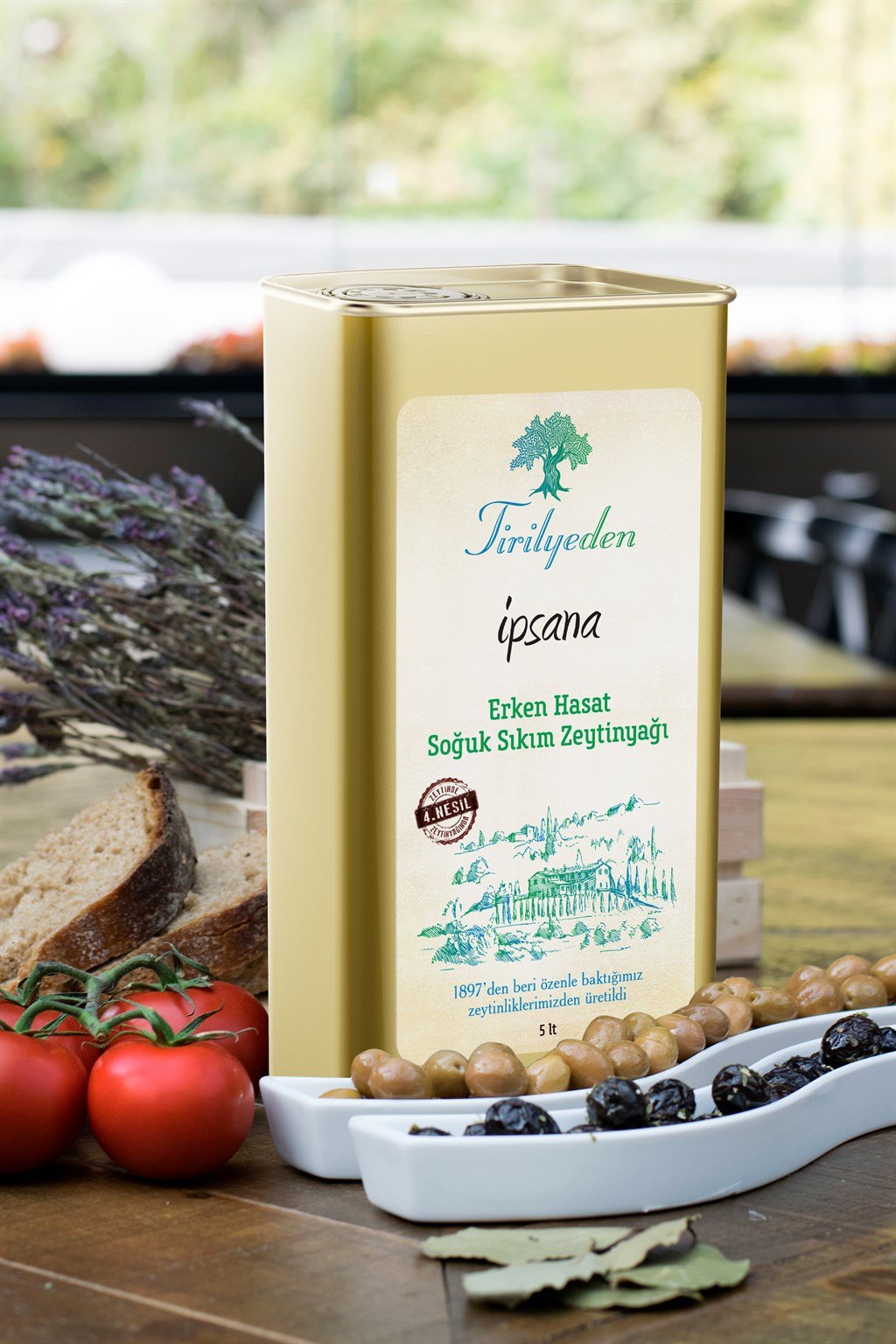 İpsana- Erken Hasat Soğuk Sıkım Zeytinyağı 5 lt | Tirilyeden.com