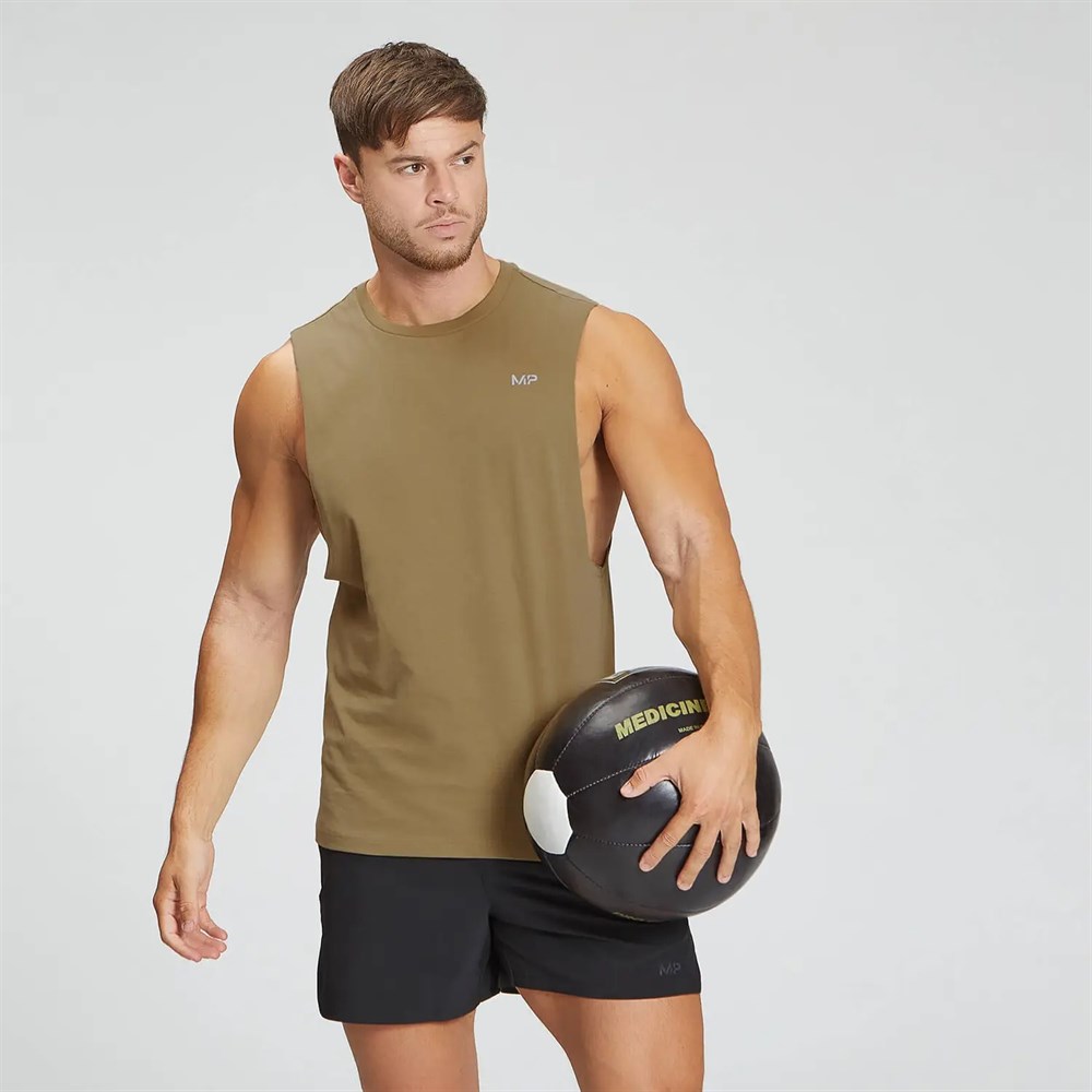 Açık Kol Fitness Atlet-Camel