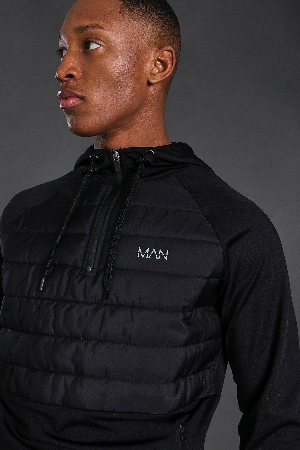 Aktive Gym Yarım Fermuarlı Hoodie Sweat-Siyah