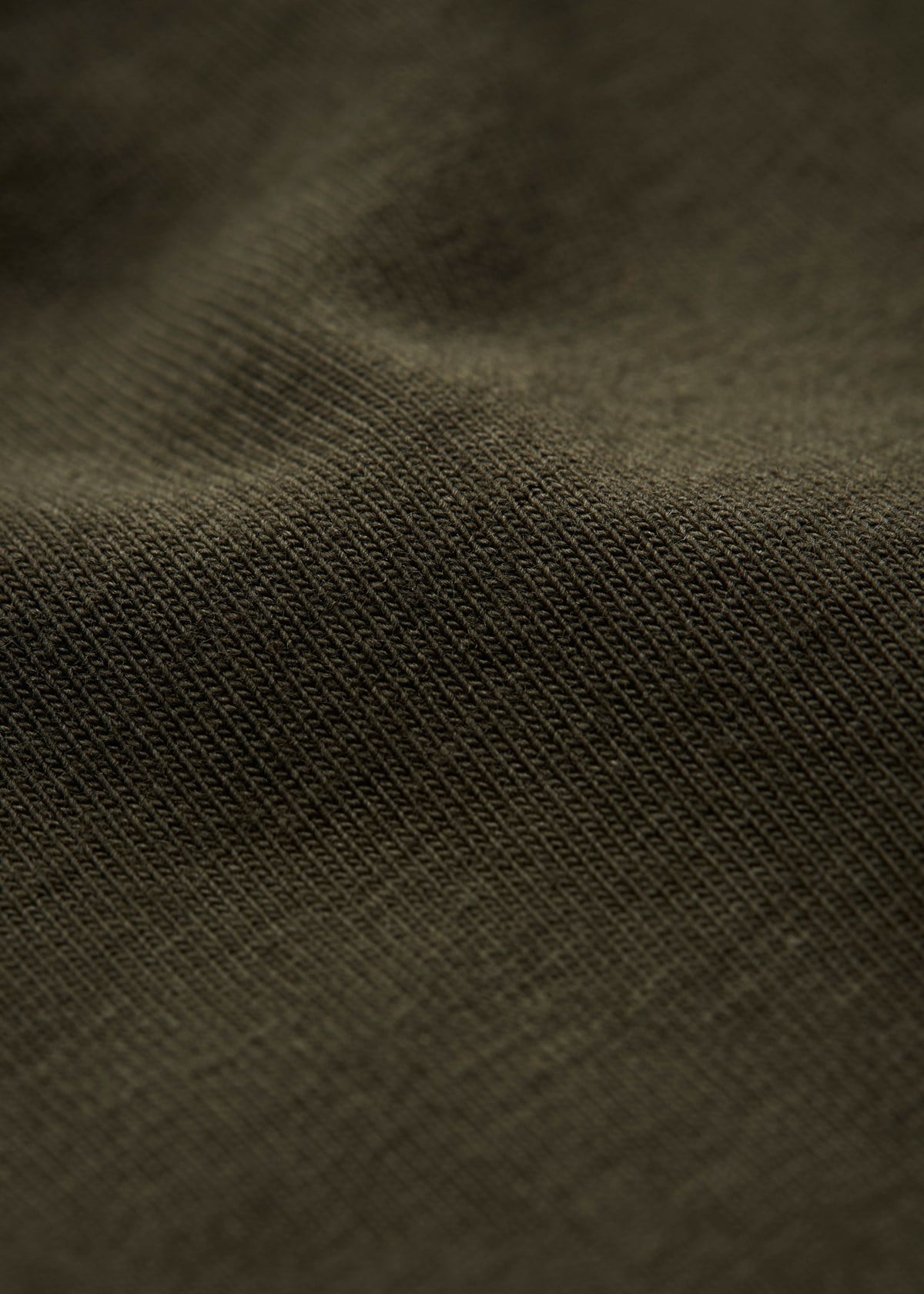 Altı Kavisli Long  Basic T shirt-Haki