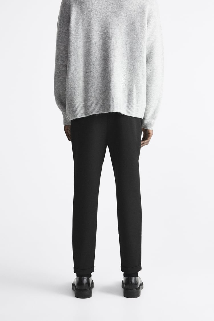 Basic İpli Jogger Pantolon-Siyah