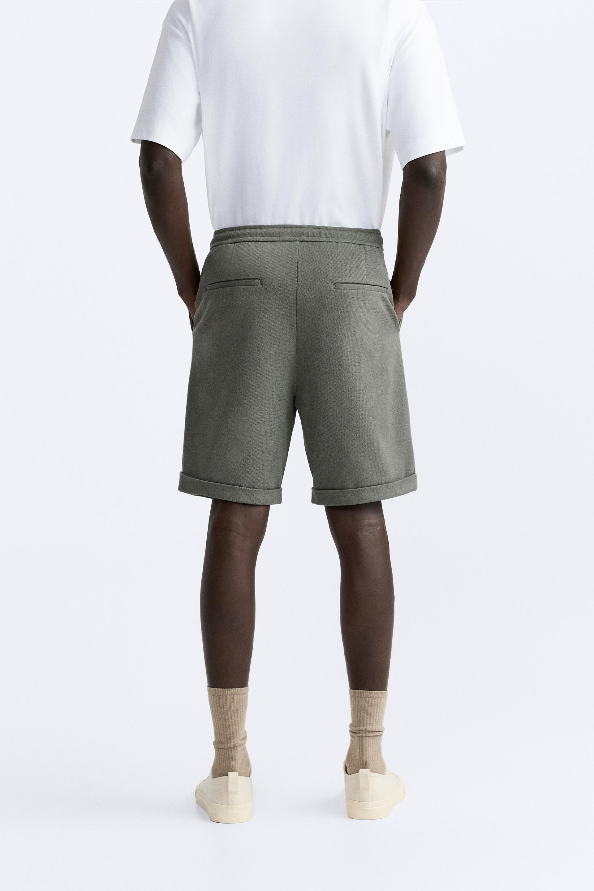 Basic Soft Kumaş İpli Jogger  Şort-Haki