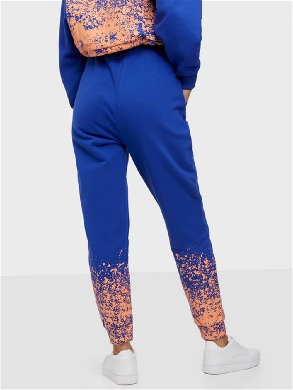 Boya Efektli  Rahat EşofmanAltı Jogger-Saks Mavi