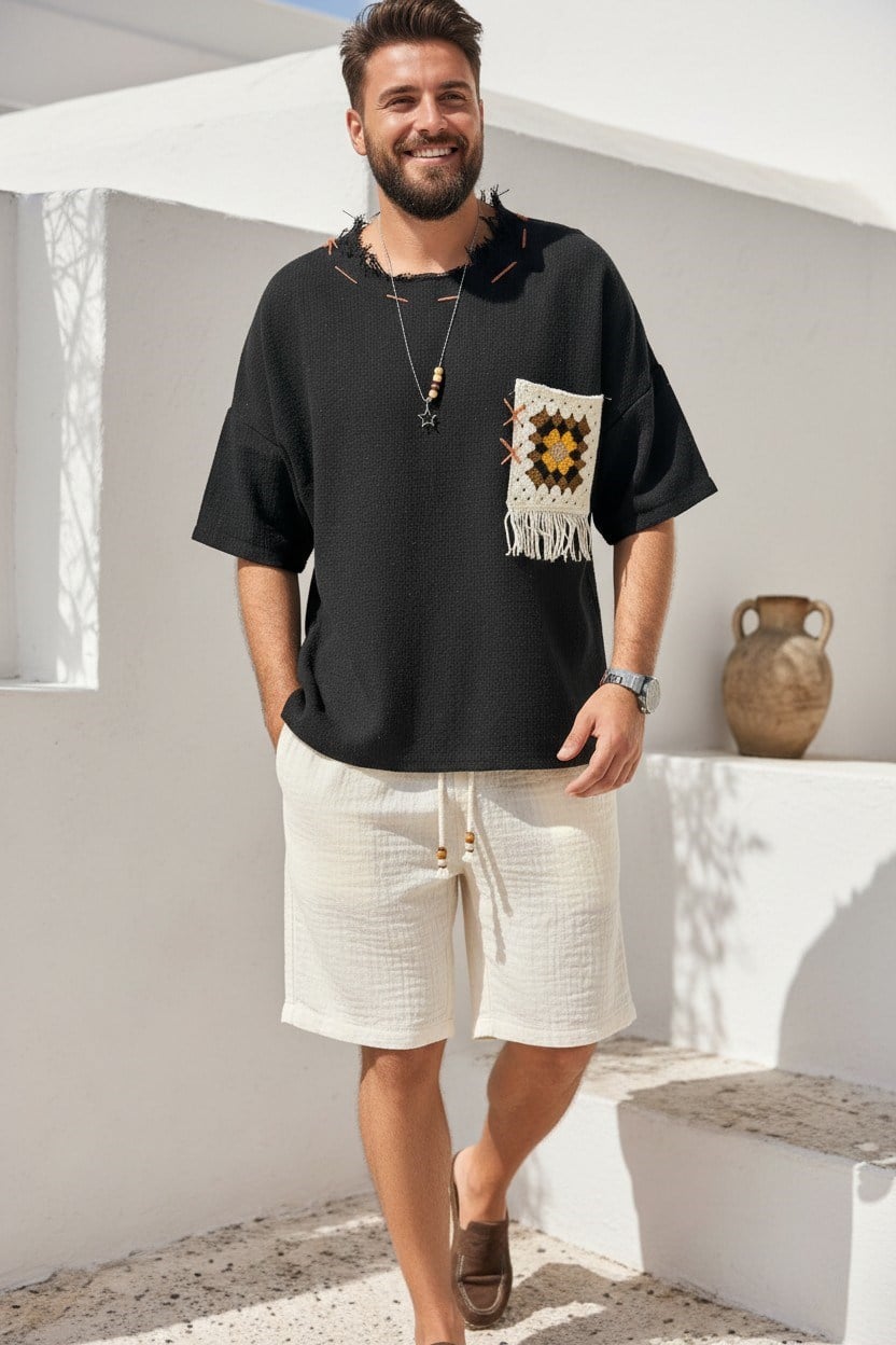 Carpet Etnik T-shirt-Siyah