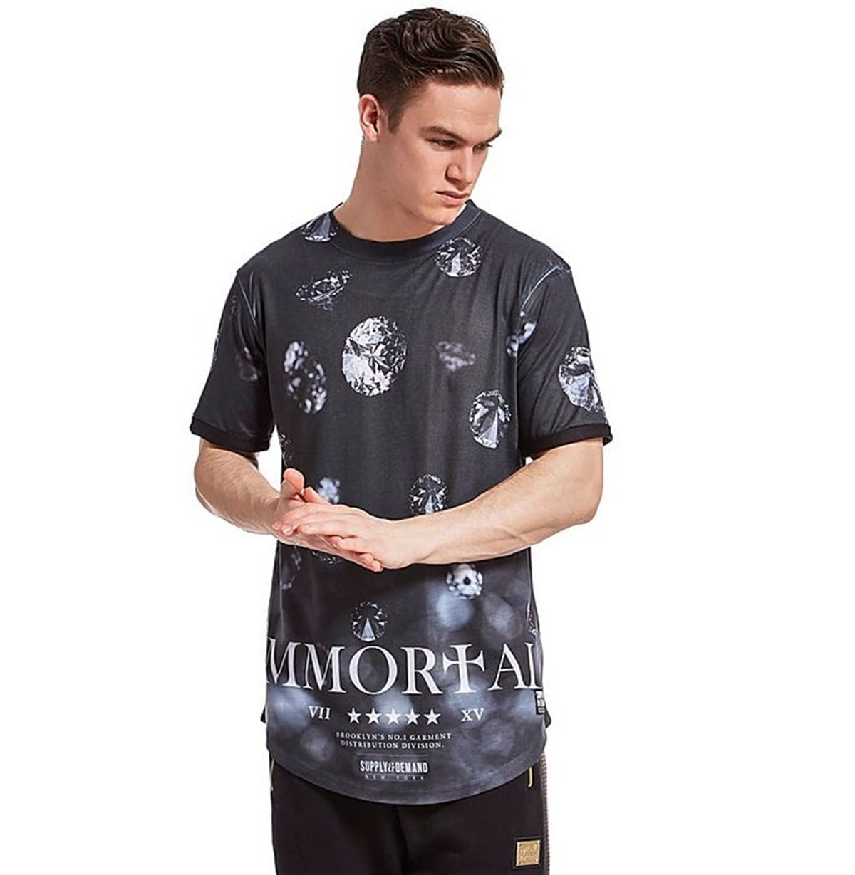 Crystal T Shirt Petrol-Petrol