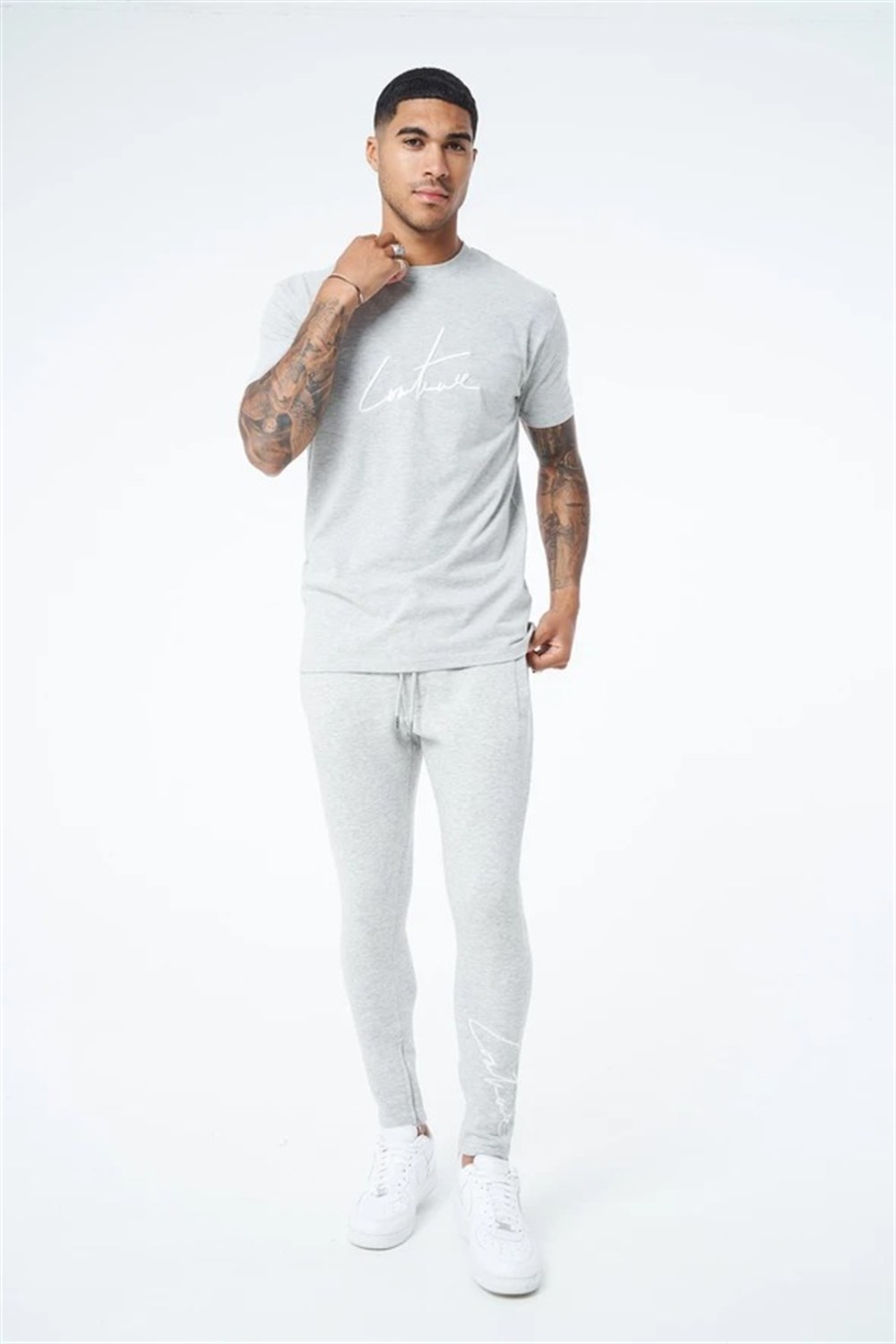Essantial Slim Fit  T shirt-Gri