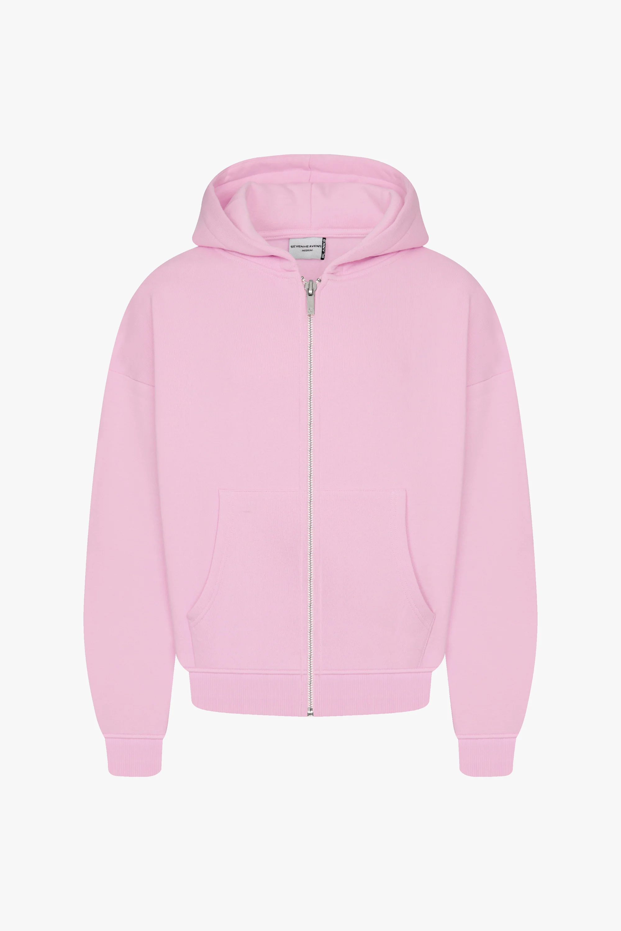 Fermuarlı Kapişonlu Sweat-Pembe