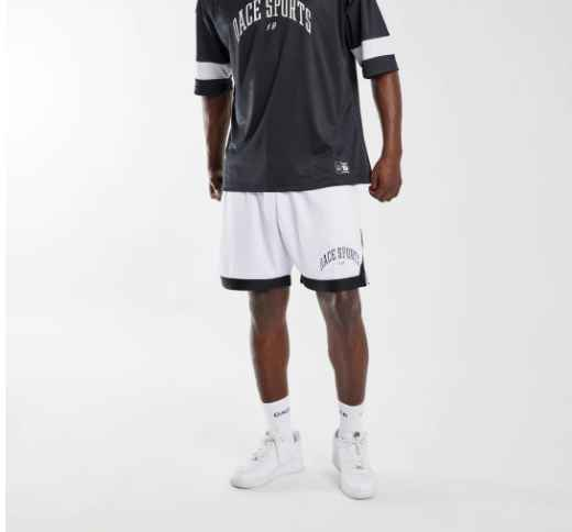 File Kumaş Spor   Oversize  T shirt-Siyah-Beyaz