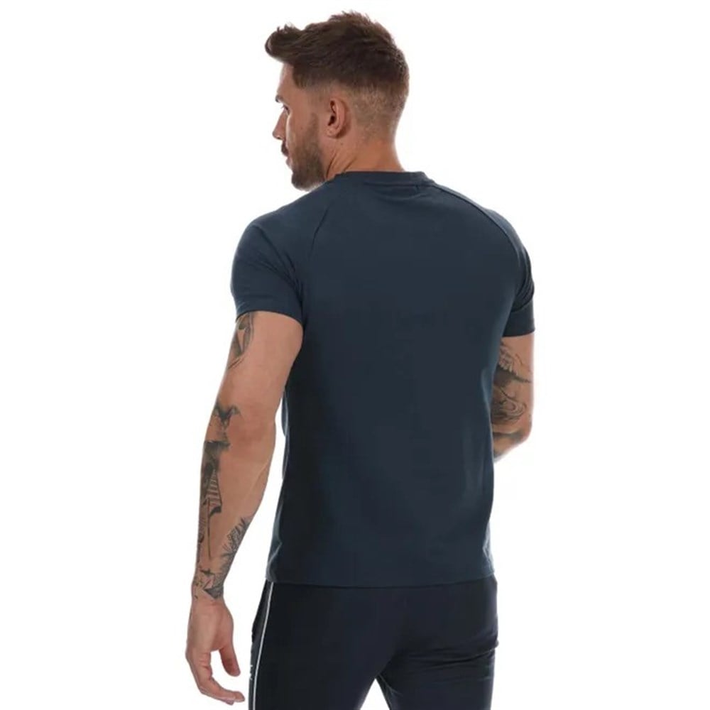 Flock Baskılı  Slim  T shirt-Lacivert
