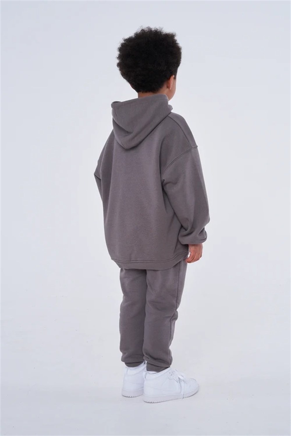 İmza Baskılı Çocuk Sweat-Kahve